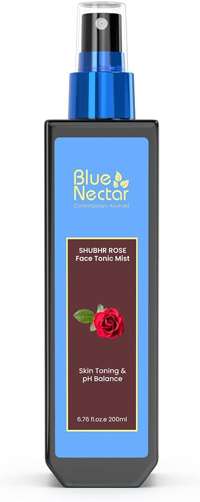 Blue Nectar Shubhr Steam Distilled Rose Toner Water & Face Tonic Mist 6.76 fl oz (200 ml)