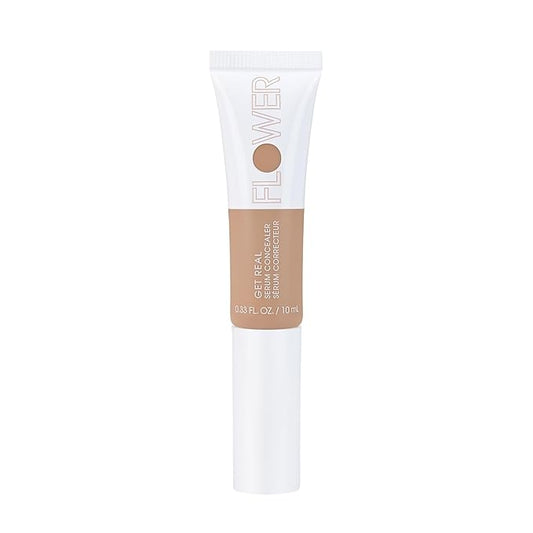 FLOWER BEAUTY By Drew Barrymore Get Real Serum Concealer - Brightens Skin + Blurs Blemishes - Hydrating Serum- Sand