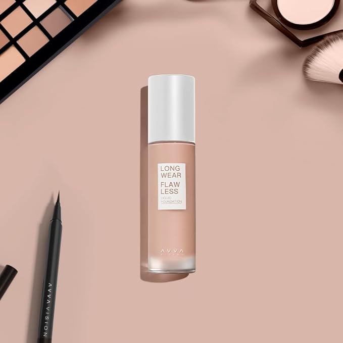 Liquid Foundation Makeup Natural True Skin Tone Full Coverage Concealer Flawless Complexion Blendable Longwear, 102, 1 fl. oz.