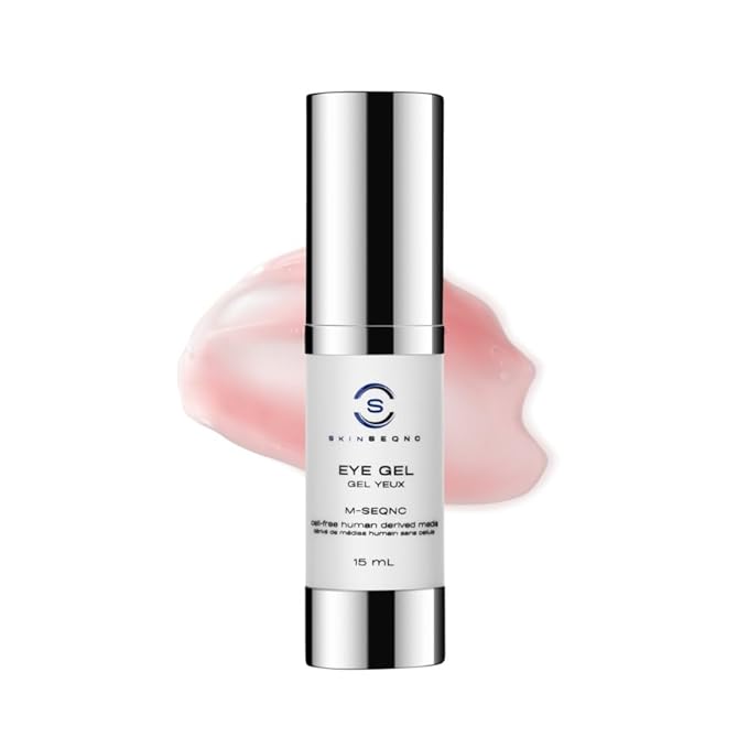 M-SEQNC Eye Gel | Advanced Eye Gel | Cell-Free Technology for Delicate Skin | Reduces Signs of Aging + Dark Circles | Innovative Formula to Promote Visible Results | 15ml