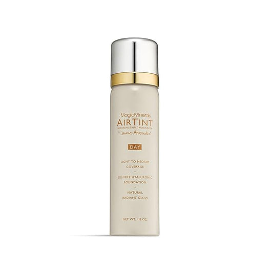 Jerome Alexander MagicMinerals AirTint Tinted Moisturizer AirBrush Spray Light Shade | Tinted Moisturizer Spray with Anti-Aging Ingredients | Dark Espresso
