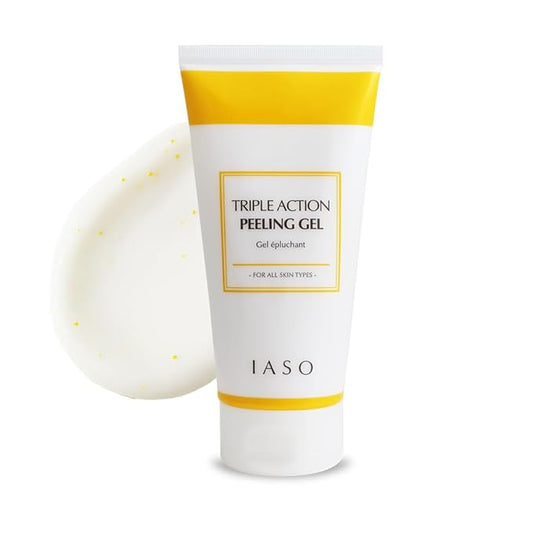 IASO Triple Action White Peeling Gel | Exfoliating Gel for Face, eep Pore Cleanse, Tone-Up Effect & Smoother Skin Texture, Korean Skin Care, 5.07 oz