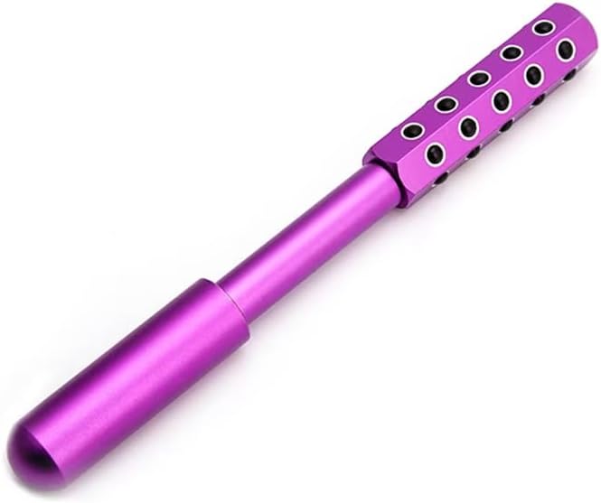 Beauty Massage Roller, Facial Massage Tool, 30 Germanium Stone Uplifting Face ，Uplifting Face Massager Roller (Purple)