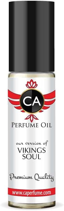 CA Perfume Impression of Vikings Soul For Men Replica Fragrance Body Oil Dupes Alcohol-Free Essential Aromatherapy Sample Travel Size Concentrated Long Lasting Attar Roll-On 0.3 Fl Oz/10ml