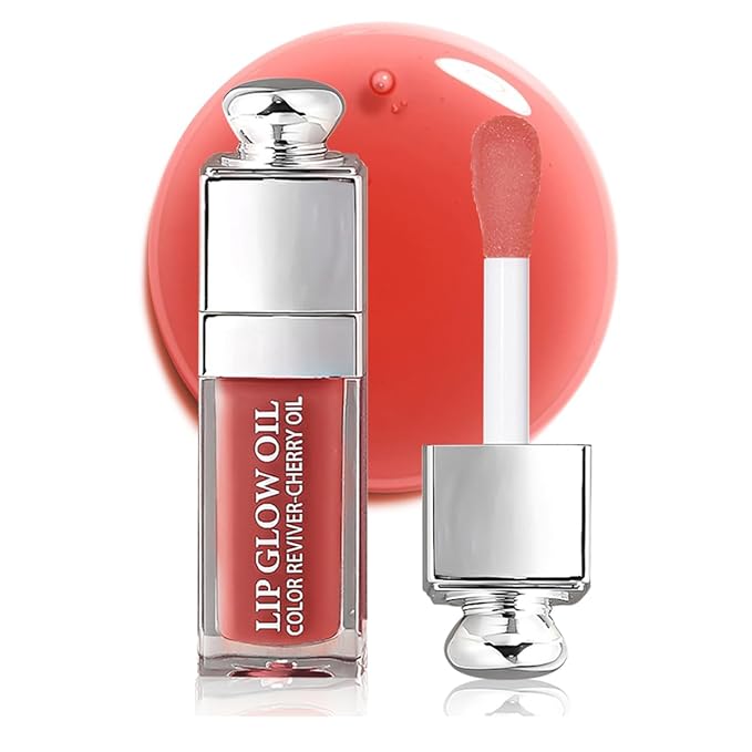 Hydrating Lip Glow Oil, Moisturizing Plumper Lip Gloss, Transparent Plumping Balm, Tinted Balm Care 0.2 OZ - 012 ROSEWOOD