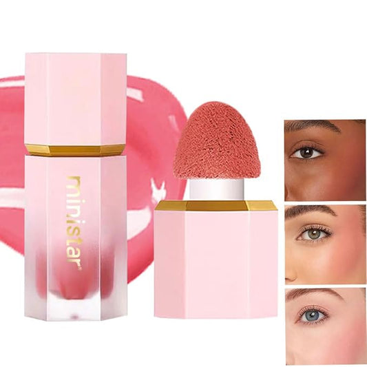 Liquid Blush Makeup, Cream Blush for Cheeks, Waterproof Long Lasting Blush Face Makeup Multi-Use Blush Beauty Wand for Cheeks & Lip Tint Natural Cream Blusher Makeup for All Skin Tones(#05 Warm Kiss)