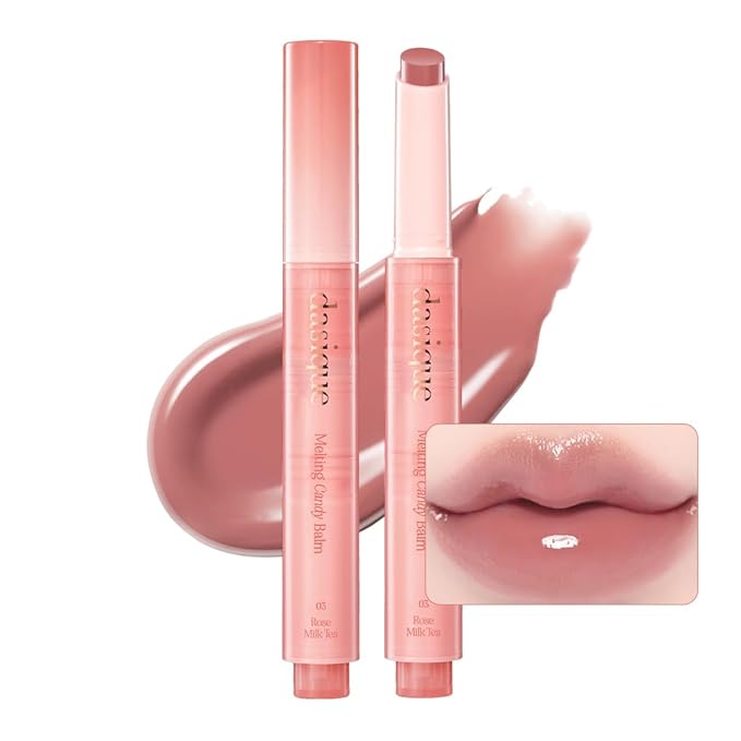 Dasique Melting Candy Balm (#03 Rose Milk Tea) | Glossy Balm | Moisturizing | For dry Lips | Vegan