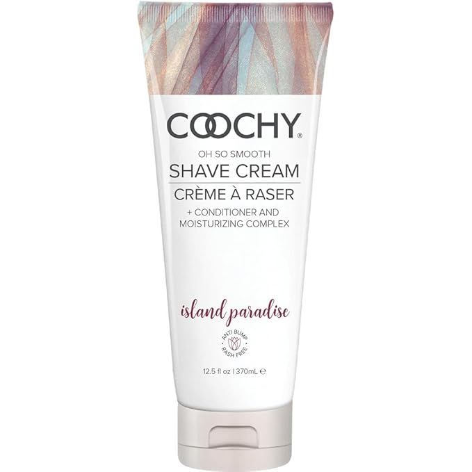 Coochy Shave Cream - Moisturizing Shave Lotion - Gentle Intimate Shaving Cream - For Bikini Area, Underarms, Legs & More - Rash-Free, Hydrating Formula - Island Paradise, 12.5 oz