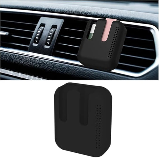 Lip Balm Chapstick Holder for Car Air Vent, Upright Washable Lip Balm Protector for Women Girls, Auto Interior Space Saving Accessories, Universal for Vehicle, Truck and More（Black）