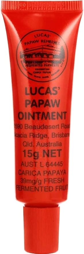 Lucas Papaw Ointment 15g Tube with lip applicator - TWIN Pack for value by Lucas Remedies