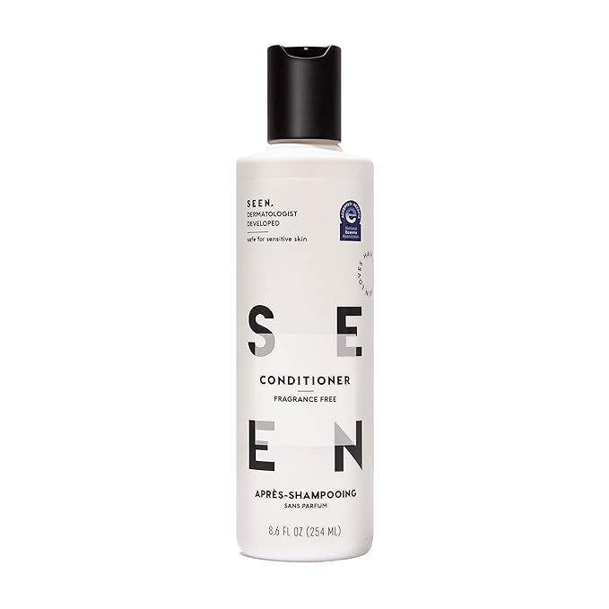 SEEN Conditioner, Fragrance Free - Non-Comedogenic & Sulfate-Free Hair Conditioner- Dermatologist-Developed - Safe for Sensitive, Eczema & Acne Prone Skin