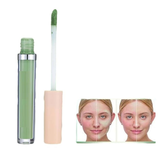MAEPEOR Liquid Conceal Contour 7 Colors Cream Lightweight Liquid Concealer Contour Makeup for Concealing Blemishes, Brighten Dark Circles (Color 06 Green)
