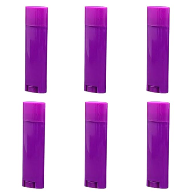 5ml 25Pcs Empty Oval Deodorant Lip balm Tubes Containers Twist-up Refillable Containers for Lipstick,Chapstick,Homemade Lip balm,DIY Deodorants(Purple)