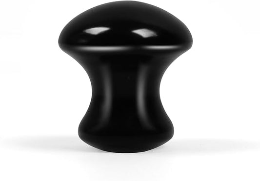 1 Pc Mushroom Jade Gua Sha Facial Tools, Jade Roller Guasha Massage Black Jade Stone Mushroom Shaped Face Lift Remove Wrinkles Massager for Women Spa, Gua Sha Massage Knobs for Body Relaxing