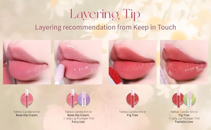 Keep In Touch Jelly Plumper Tint: Tea & Twinkle | Non-Sticky, Long-Lasting Lip Gloss | Vegan and Cruelty-Free Korean Lip Tint (Shining Gold)