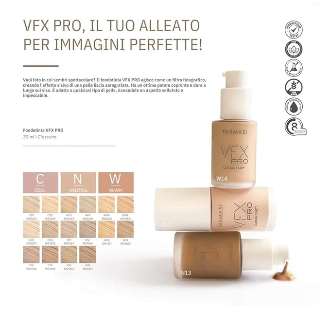 Farmasi Foundation Cream VFX Pro - W09