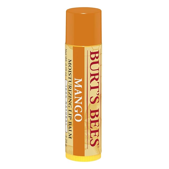 Burt's Bees Lip Balm - Mango, Lip Moisturizer With Responsibly Sourced Beeswax, Tint-Free, Natural Origin Conditioning Lip Treatment, 2 Tubes, 0.15 oz.
