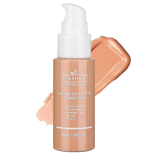 Flawless Matte Liquid Foundation Makeup, Vegan & Cruelty-Free, Liquid Oil-Free Foundation Face Makeup for Combination & Oily Skin, Longwear Medium-Full Coverage (07, 30ml)
