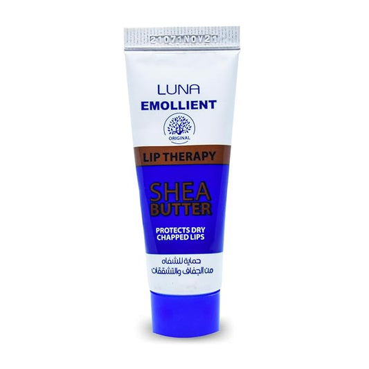 Luna Emollient With Shea Butter Protects Dry Lips Out & Makes Them Look Dewy And Soft For Lip Care That Keeps Your Lips Soft In Extreme (1 Pack = 0.35 oz / 10 ml) لونا حماية للشفاة من الجفاف والتشققات