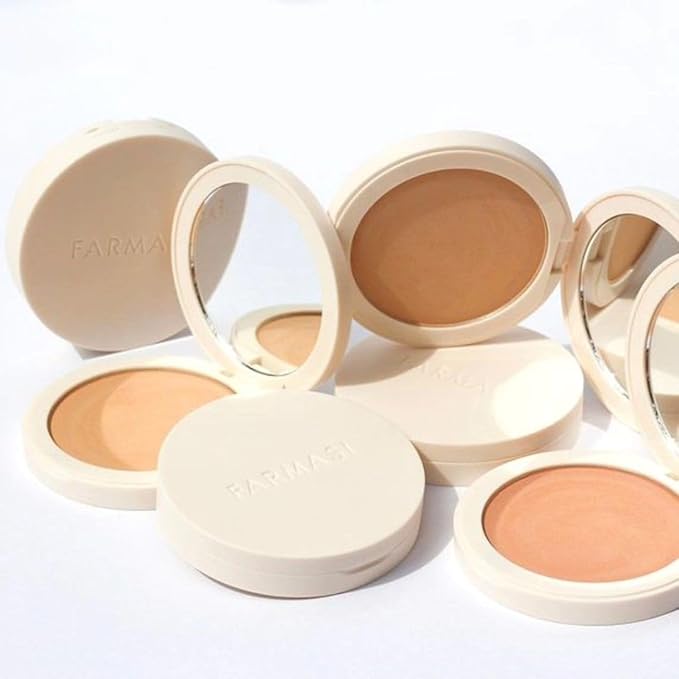 FARMASI Makeup BB All in One Powder, Lightweight, Long-Lasting Medium-Full Coverage with Flawless Finishing, will Look More Natural and Smooth Than Ever, 0.5 oz, Warm Deep