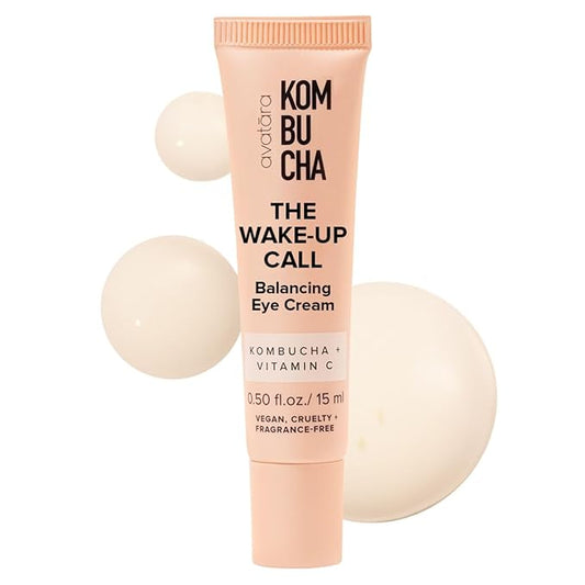 Avatara - Kombucha The Wake-Up Call Eye Cream, Eye Cream for Dark Circles and Puffiness, Under Eye Cream with Caffeine, Vitamin C, and Tumeric, Caffeine Eye Cream for All Skin Types, 0.05 Fl. Oz.