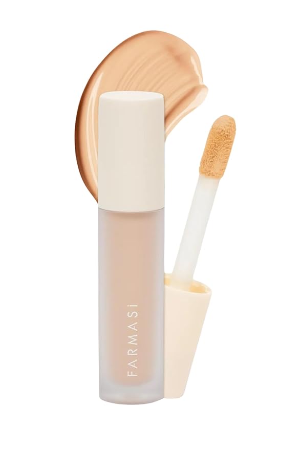 FARMASI Vfx Pro Liquid Concealer Makeup, All-in-one Full Coverage, Highly Pigmented Concealer for All Skin Type, Hide Shadows & Imperfections, Enhance Skin Fullness Foundation Concealer 0,24 Fl Oz C06