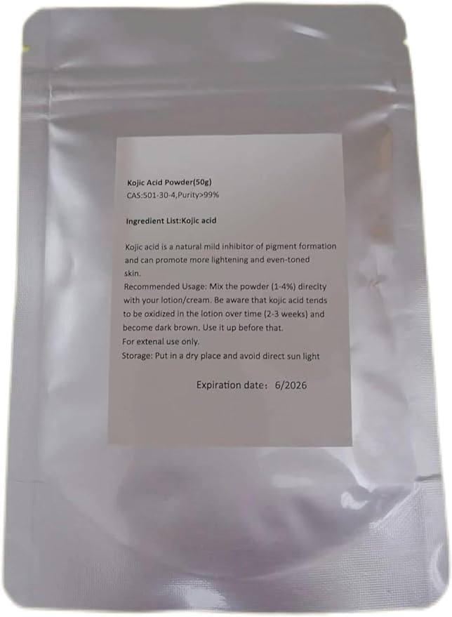 kojic acid pure powder skin whitening DIY Cosmetics Same Day Ship (100, Grams)
