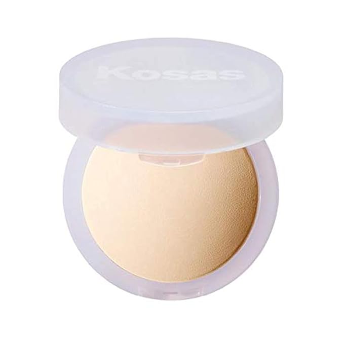 Kosas Cloud Set Face Setting Powder | Smoothing Shine Control, Soft, Sheer Setting Translucent Makeup Finish, Portable & Long-Lasting (Sheer Light)