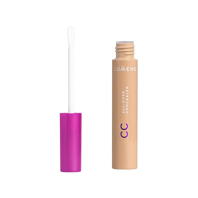 Lumene Under Eye Concealer - CC All-Over Hydrating Concealer with Medium Coverage - Multi-Tasking Under Eye Makeup Infused with Hyaluronic Acid with a Skin-Like Finish - 4 Tan (0.3 fl oz)