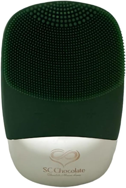 Facial Cleansing Brush | 3-in-1 Electric Face Scrubber | USB Rechargeable Face Cleansing Brush | IPX7 Waterproof | Blackhead Remover | Deep Cleansing & Exfoliating (Green)