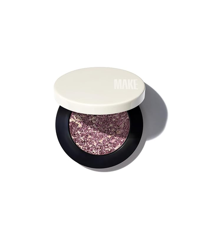MAKE Beauty Multi-Chromatic Eye Shadow. Metal Reflecting Luminous Foil Finish Creamy, Buildable, Dimensional Long-wear, Crease-proof Powder Eyeshadow, Multichrome Shade - Purple Haze, Magenta