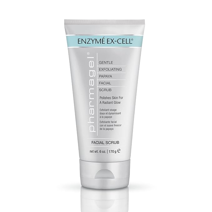 Pharmagel Enzyme Ex‑Cell™ | Gentle Papaya + Walnut Shell Facial Scrub – 6 oz | For Sensitive Skin & All Skin Types