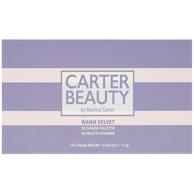 Carter Beauty by Marissa Carter 18 Shade Eyeshadow Palette | Long Lasting Eye Shadow Makeup | Shimmer & Matte Vibrant Colors (Warm Velvet)