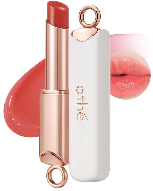 ATHÉ Authentic Lip Balm 13 MELLOW, Korean Vegan Color Lip Blam, Long Lasting Buildable Glow Lip Balm without Stickiness, Cruelty-Free, Clean-Beauty, 0.11oz.