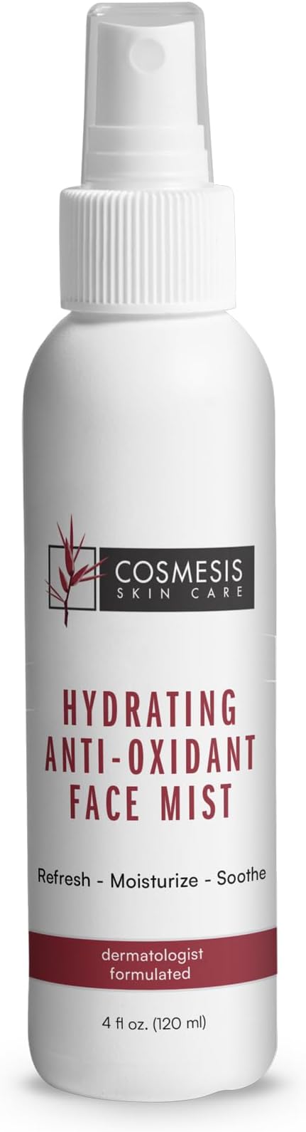 Cosmesis Hydrating Anti-Oxidant Face Mist - Refresh, Moisturize & Soothe Dry Skin, Tea Blend & Vitamins A/D - 4 fl oz