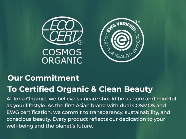 INNA ORGANIC Tinted Lip Serum, Moisturizing, Healing, Light Rosy color, 100% vegan, EWG & COSMOS Certified| Rose Geranium Essential Oils Infused Skincare | Luxury Clean Beauty