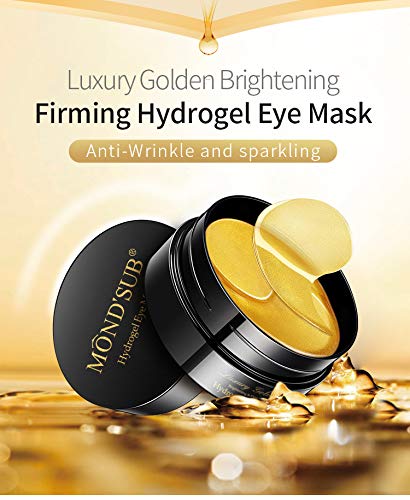 Eye Gel Patches & Collagen Eye Masks Set (60 each) - Golden Glow & Chlorophyll Algae Duo - 2-in-1 Treatment for Dark Circles, Puffiness, Wrinkles, Eye Bags - Revitalizing Eye Care