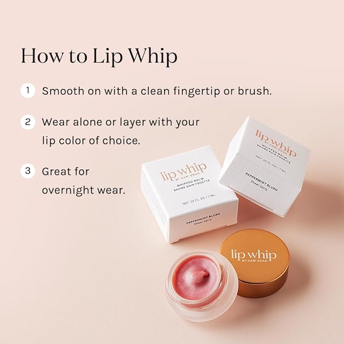 Kari Gran Lip Whip | Moisturizing Lip Balm with Organic Oils | Glossy Sheen + Peppermint | Rich Buttery Texture, Hydrates & Protects | Non-GMO, Organic Ingredients, Made in USA (Naked Peppermint)