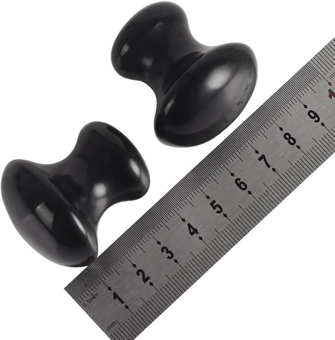 1 Pc Mushroom Jade Gua Sha Facial Tools, Jade Roller Guasha Massage Black Jade Stone Mushroom Shaped Face Lift Remove Wrinkles Massager for Women Spa, Gua Sha Massage Knobs for Body Relaxing