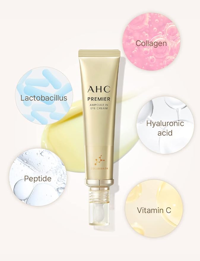 AHC: SEASON 11 PREMIER AMPOULE IN EYE CREAM 40ml(1.35 fl.oz) X 4Pack + SEASON 11 Eye Cream 12ml + Eyebrow Knife + Tweezers included***Be sure to check the additional components!!***
