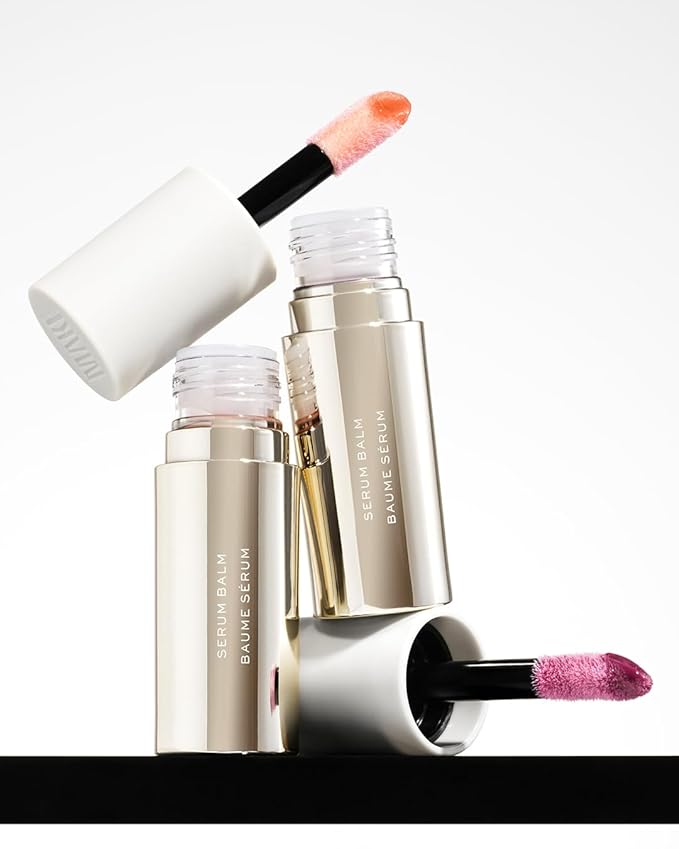 MAKE Serum Balm – Hydrating Lip Oil Treatment – Softening, Smoothing and Plumping Lip Cream – All Day Comfort, Gloss and Shine, Nude Nova 0.15 Oz