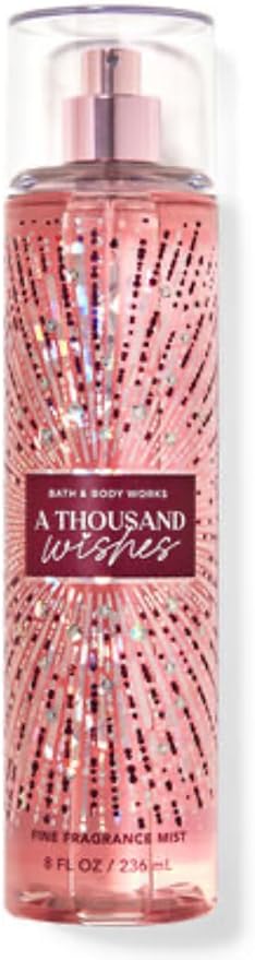 Bath & Body Works - 3 Piece Bundle - Spray - Body Cream - Shower Gel - Full Size and Gift Bag HELLO GORGEOUS (A Thousand Wishes)