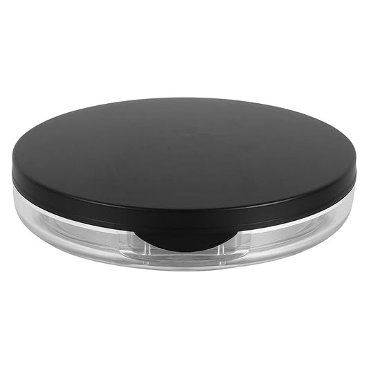 Loose Container 2pcs Loose Containers with Elasticated Net Sifter, Mirror and Puff 5g Loose Compact Case Case for DIY Makeup and Travel ( Black ) Travel Container