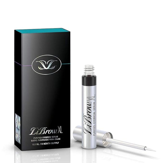 LiBrow® Purified Eyebrow Physician-Formulated Serum XL for Fuller & Thicker Looking Eyebrows | Natural Eyebrow Enhancer Safe for Sensitive Skin | 6-Month Supply (6ml)