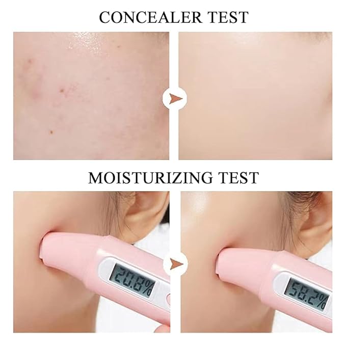 Air Cushion CC Cream Mushroom Head Foundation, Moisturizing BB Cream Makeup Long Lasting Matte Concealer (Natural)