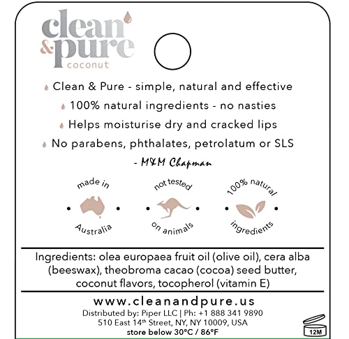 Lip Balm 2-Pack (Manuka Honey & Coconut) | Lip Care Set With 100% All Natural Beeswax | Vitamin E Oil…