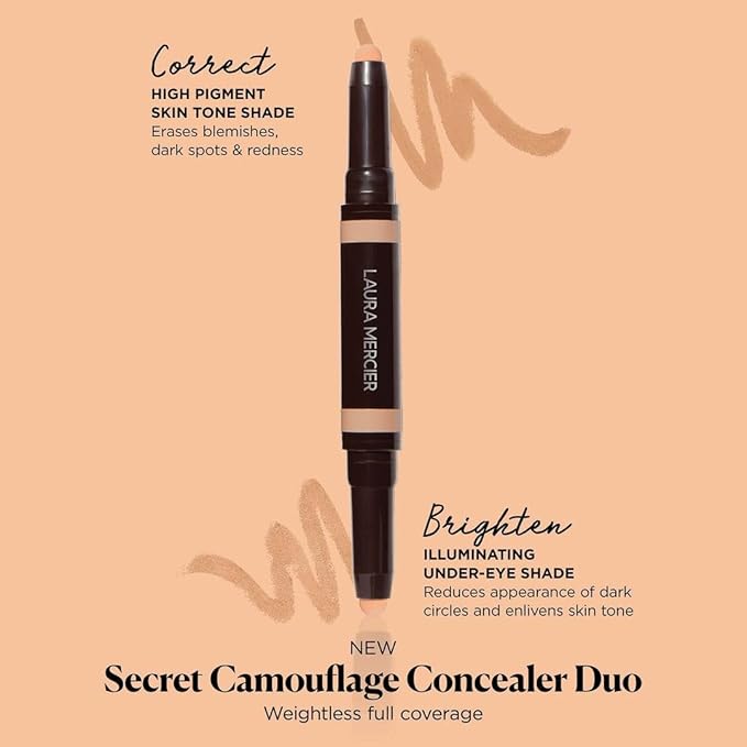 Laura Mercier Secret Camouflage Concealer Duo Stick - 3C Medium with Cool Undertones Women 2 x 0.3 oz