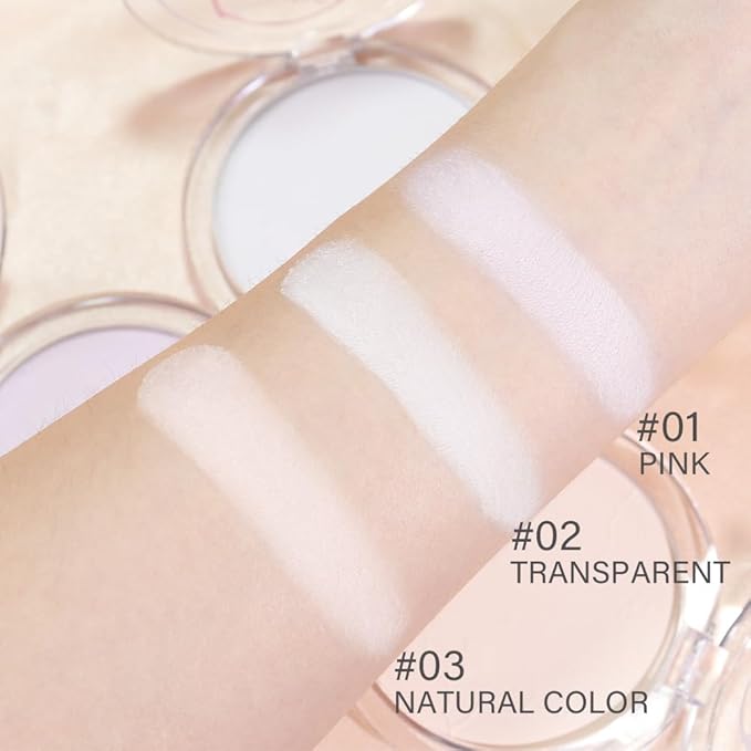 Face Oil Control Pressed Setting Powder-Clarifying Finishing Powder,Waterproof Long Lasting Setting Powder Makeup,Blurs Fine Lines&Imperfections,Translucent Powder Setting Powder with Powder Puff