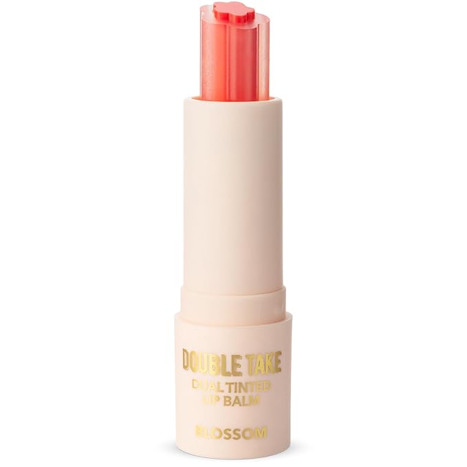Blossom Double Take Flower Shaped Dual Tinted Moisturizing Lip Balm with Shea Butter, 0.13oz/3.6g, Tickle Me Pink