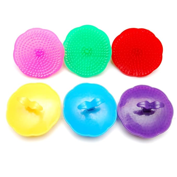 Hair Scalp Massage Shampoo Brush Massager (Assort Color_6 Pack), Color May Vary.
